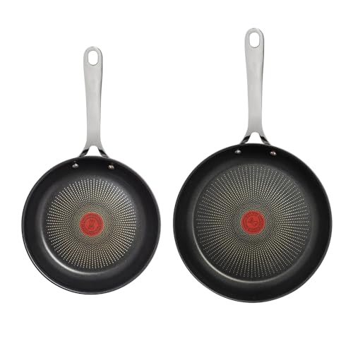 41ut3v6fjnl.jpg Tefal Jamie Oliver Cook's Direct Inox Lot de 2 poêles 24/28 cm pour cuisine professionnelle et amatrices de cuisine, con