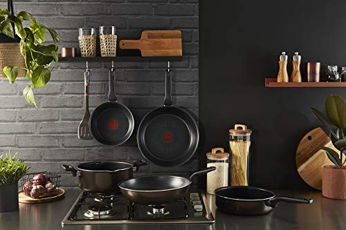 41uv6oiq8nl.jpg Tefal C38508 XL Force Poêle à frire robuste et résistante noire, signal thermique, revêtement anti-adhésif, fond de poêl