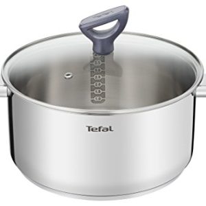 Tefal Dailycook Faitout 24 cm Acier Inoxydable Couvercle Tous Feux Inox 38, 4 x 25, 6 x 13, 3 cm