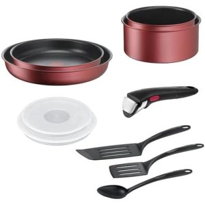 TEFAL Ingénio Daily Chef Rouge Surprise Set 10 Pièces Antiadhésif Tous Feux Including induction