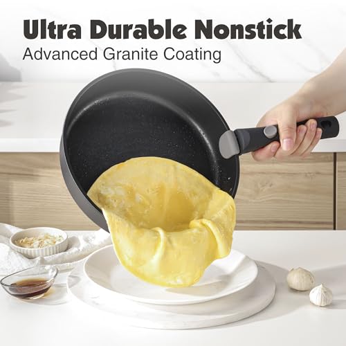 41y gbh4hl.jpg Batterie de Cuisine SENSARTE Induction 17Pcs, Compatible Lave-vaisselle, Antiadhésif Recycled Claim Standard