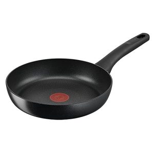 Tefal G28804 Poêle à frire Hard Titanium Noir, en aluminium, revêtement antiadhésif inoffensif, indicateur de températur