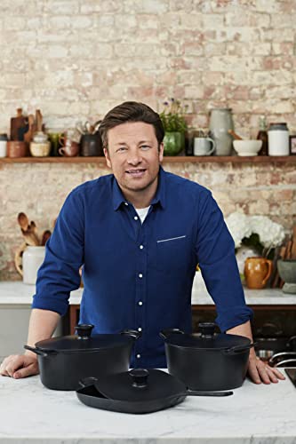 41y6mxy5gml.jpg Faitout Tefal Jamie Oliver Premium E2124655 fonte d'acier couvercle 24 cm cuisson parfaite pour toute la famille