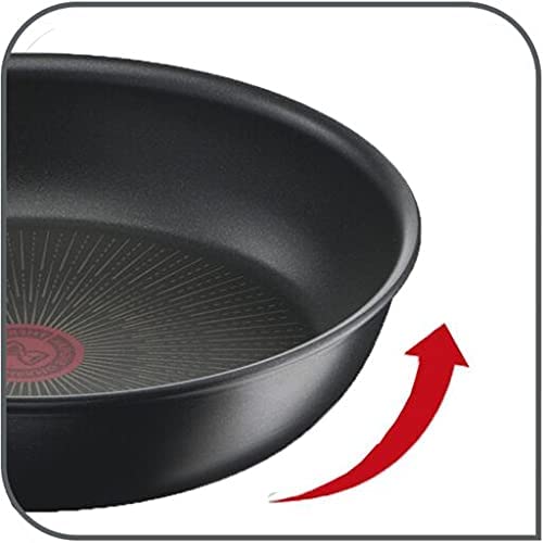 41yyskqjmnl.jpg Poêle à frire Tefal antiadhésive Unlimited 24 cm, noir pour cuisine en induction - facile à nettoyer - vu souvent sur In