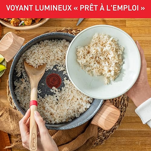 5139gmu5hvl.jpg Tefal Faitout 24 cm Induction Revêtement antiadhésif Minéraux naturels Cuisson saine thermo-signal Fabriqué en France Na