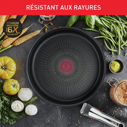 513aaqncq8l.jpg Tefal Ingenio Lot de 2 poêles Eco Resist Revêtement antiadhésif Induction Empilable Empilable Indicateur démarrage de cu