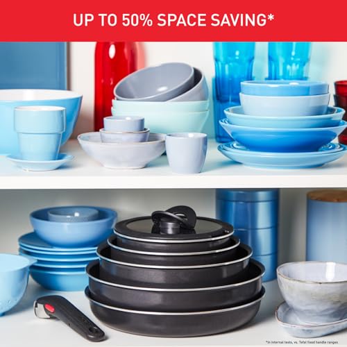 514 wv8s72l.jpg Tefal Ingenio Easy ON Set de Casseroles et Poêles, 10 Pièces Empilables, Poignée Amovible, Gain de Place, Antiadhésif, N