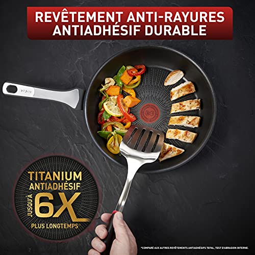 514ki9sgeps.jpg Tefal Unlimited Revêtement antiadhésif résistant aux rayures Poêle à frire 22 cm Haute performance Indicateur de tempéra