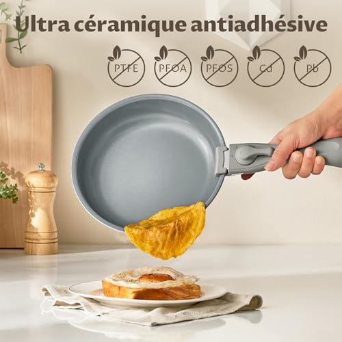 515eqrfhjl.jpg Ensemble de poêles induction Poignée amovible 7 pièces 24 cm, Revêtement céramique antiadhésif, Pour tous types de plaqu