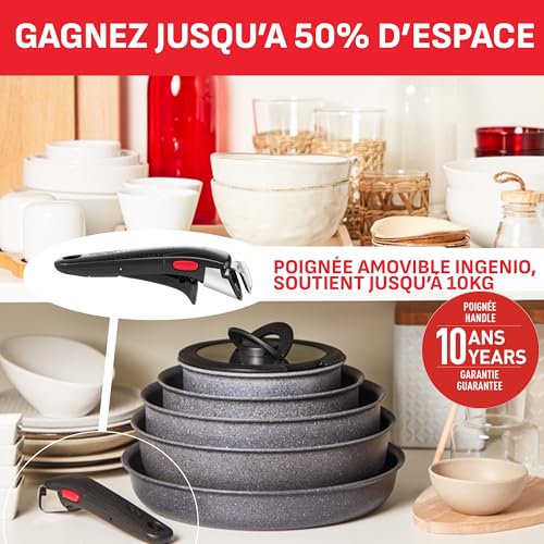 516gedb wjl.jpg Casserole Tefal Ingenio Lot de 3 16/18/20 cm Induction Antiadhésif Empilable Français Lavage Machine Natural On L7669253