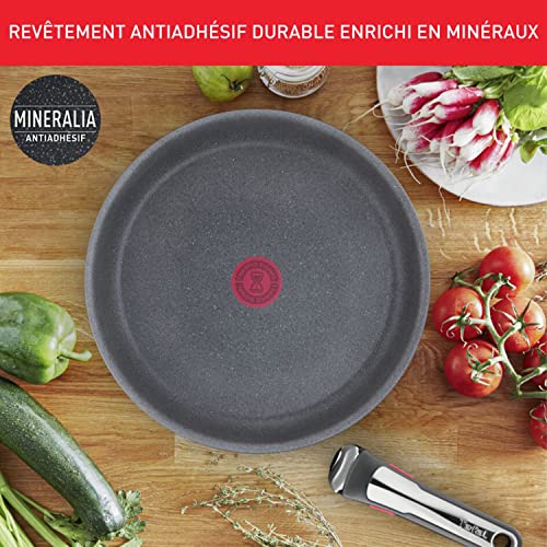 516icqbynql.jpg Tefal Ingenio Batterie de cuisine 8 pièces, induction, revêtement antiadhérent, empilable, poignée amovible, compatible