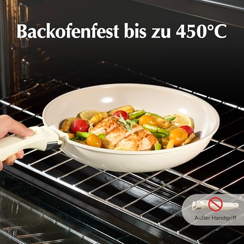 516rksipvsl.jpg Redchef Lot de poêles céramique amovible anti-adhésives beige pour camping Global Recycled Standard