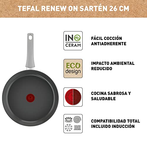 518qghln7ml.jpg Tefal Renew On Poêles Gris Céramique Induction Éco-Conçus Cuisson Saine France C4279032 Tefal Renew On Poêles Gris 24/28