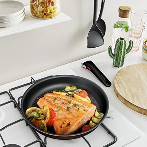 519ohl6s7ol.jpg Tefal Ingenio XL Force 3 poêles 24/28 cm amovibles indicateur de température revêtement antiadhésif empilables Gris/Bleu
