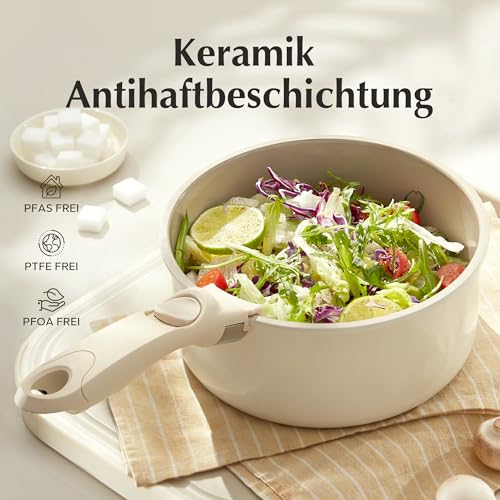 51apea2qygl.jpg Redchef Casseroles en céramique anti-adhésives, tous feux dont induction, famille et amis, repas à la maison et superfic