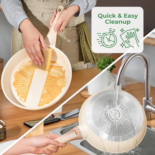51arswq9lrl.jpg JUST PERFECTO Batterie de cuisine induction + poêles anti-adhésives + convient à tous les feux de cuisson - pour cuisine
