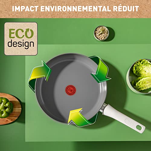 51bsnkmu04l.jpg Tefal Renew On Poêle 24 cm, Revêtement antiadhésif céramique, Cuisine Eco-conception C4270432 Gris Tefal Renew On Poêle