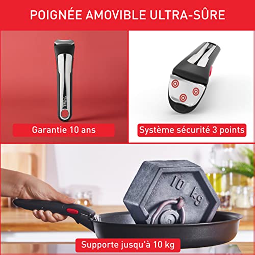 51d0vldhwbl.jpg ### Tefal Ingenio Preference Batterie de Cuisine 15 Pièces Induction Acier Inoxydable Revêtement Antiadhésif Empilable C