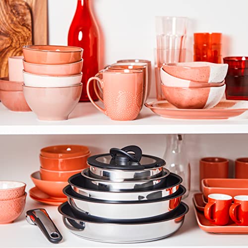 51dhfrmnl 2.jpg TEFAL Ingenio Lots de 3 Pièces Casseroles Argentées induction Polyvalentes Empilables
