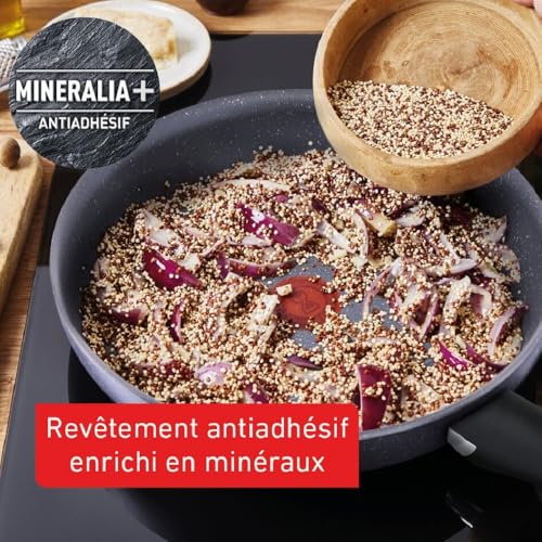 51et 0zrnel.jpg Poêle Tefal 26 cm induction antiadhésif thermo-signal facile à nettoyer cuisson saine fabriqué en France Natural On G280