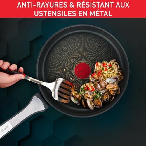 51efeiqioll 1.jpg Tefal Unlimited Revêtement antiadhésif résistant Poêle Induction 32 cm Thermo-Signal Fabriqué en France G25908AZ