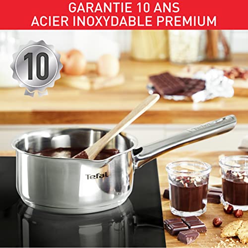 51fckuydapl.jpg Casserole Tefal 16 cm, induction, acier inoxydable 18/10, garantie 10 ans, filtre à couvercle Casserole Tefal Duetto 1
