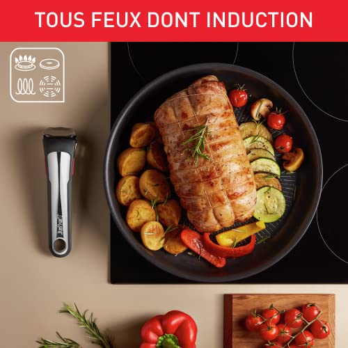 51h9msvsn6l.jpg Tefal Ingenio Lot de 2 poêles Eco Resist Revêtement antiadhésif Induction Empilable Empilable Indicateur démarrage de cu