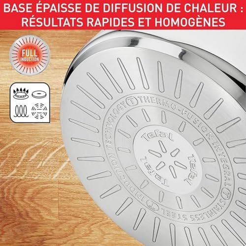 51iqj2s2sbl.jpg Tefal Intuition XL Grande marmite inox 26 cm / 6.5 L Induction 5 ans Garantie Premium noire Empilable Verrouillage sécur