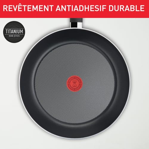 51jekp6ttgl.jpg Poêles Tefal Day by Day, Revêtement antiadhésif, Cuisine Familiale, Cuisine Maison, Thermo-Signal, Fabriqué en France, D
