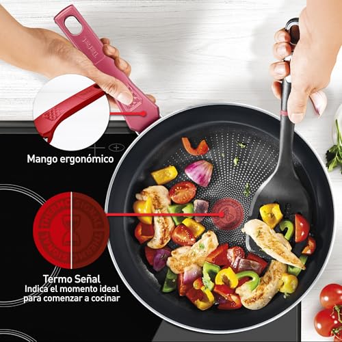 51no0hrggal.jpg Poêle antiadhésive 28cm rouge pour cuisinier expérimenté - cuisine à haute température - revêtement durable - C2890602