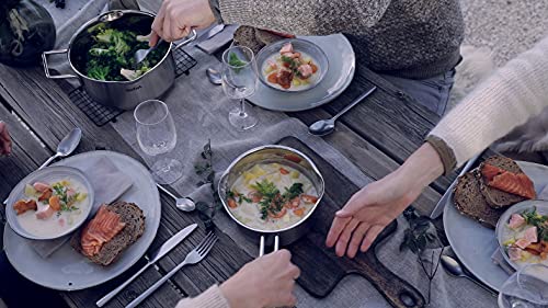 51nleyvvpfl.jpg Tefal Nordica H852S325 Batterie de cuisine 6 pièces 10 ans garantie Acier inoxydable Faitouts 20/24 cm Couvercles verre