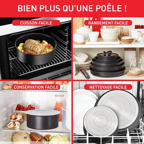 51oipibczl.jpg Sauteuse Tefal Ingenio 24 cm induction antiadhésif startPoint empilable France Eco Resist