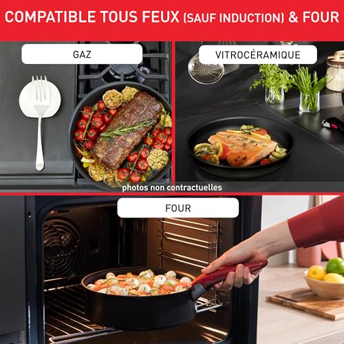 51qklprbzjl.jpg Cuisine Tefal Ingenio, Poêles et casseroles hermétiques, Lot de 7 ustensiles pour la cuisine, Design empilable et amovib