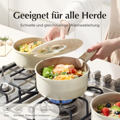 51rxcvuebfl.jpg Redchef Casseroles en céramique anti-adhésives, tous feux dont induction, famille et amis, repas à la maison et superfic