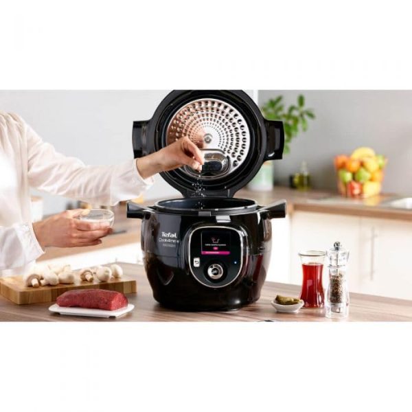 Tefal Cook4Me+ Connect Smart Multicuiseur CY855830 - 1600 W - 6 L - 6 modes de cuisson - 150 recettes - application dédi