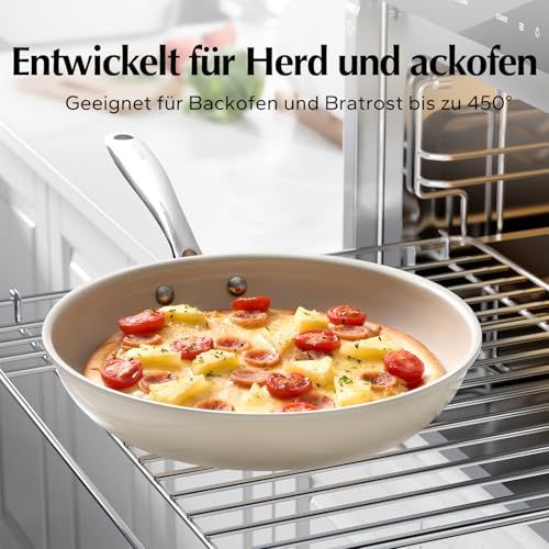 51zv e8qysl.jpg Redchef Set de 3 poêles céramique induction 20/24/28 cm pour tous types de plaque - Sans PTFE - Recycled - Facile à nett