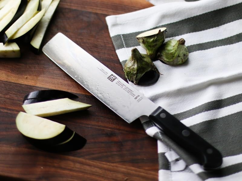 51btml7opol.jpg ZWILLING Nakiri Gourmet Couteau, 17 cm, Acier Inoxydable Special, Manche Ergonomique, Noir, Fabriqué en Allemagne ZWIL