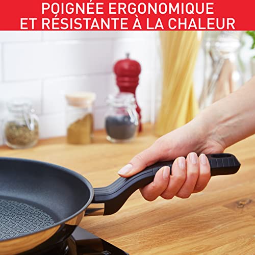 51ds1yt0z0l.jpg Poêle Tefal Comfort Max 20 cm Induction Antiadhésif Haute Qualité Acier Inoxydable Indicateur Thermo-Spot Poignée Isolée