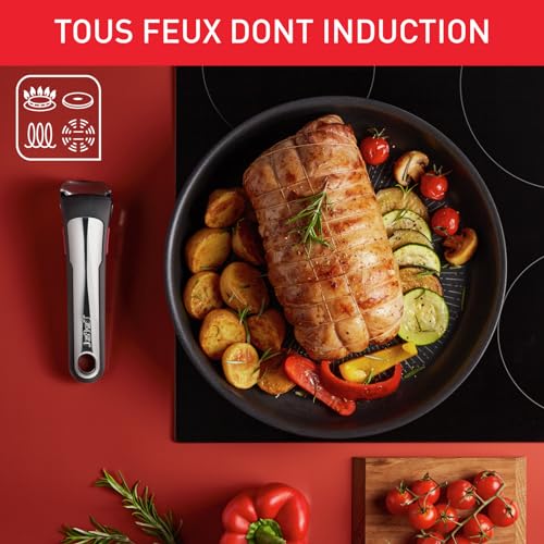 51e63zd0el.jpg Tefal Ingenio Unlimited On Lot de 2 Poêles 22/26 cm + Poignée amovible | Induction | Fabriqué en France | L3959843
