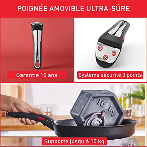 51fqqarquwl.jpg Tefal Ingenio Unlimited On Lot de 2 Poêles 22/26 cm + Poignée amovible | Induction | Fabriqué en France | L3959843