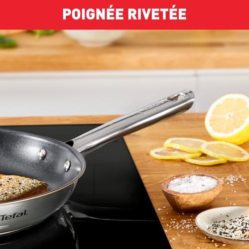 51g4ommdhl.jpg Tefal Duetto On Poêle 24cm Inoxydable pour Cuisine Élitiste, Résultats Croustillants Garantie 10 ans B8660434 Tefal Due