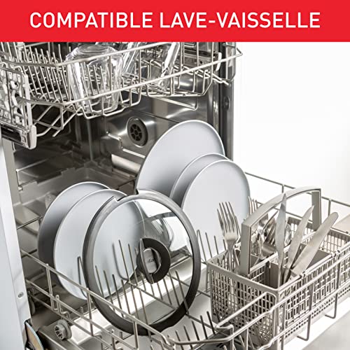 51ifhrxn2pl 1.jpg Couvercle en verre Tefal Ingenio 20 cm rangement gain de place Noir et Transparent cuisson plus rapide compatible lave-v
