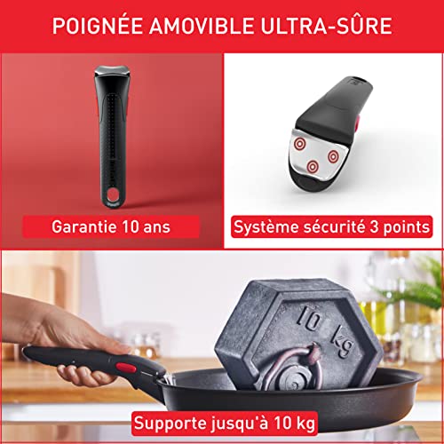 51k8a6k rol.jpg Tefal Ingenio Emotion Batterie de cuisine 13 pièces, Acier inoxydable, Empilable, Garantie 5 ans, Revêtement antiadhésif