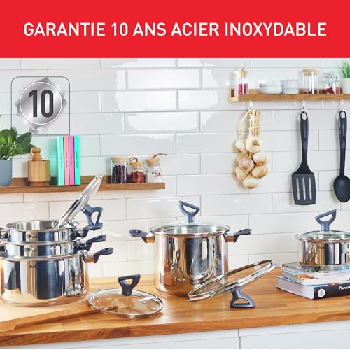 51kysmfc8hl.jpg Tefal Daily Cook G713SB45 Batterie de cuisine 11 pièces, induction, antiadhésif et inoxydable