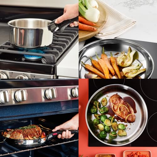 51qjekd ovl.jpg Tefal Ingenio, Batterie de cuisine 15 pièces, Induction et Acier inoxydable pour Maîtres-Cuisiniers Actifs, Cuisine à Do