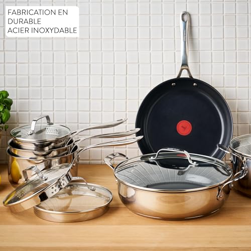 51r0pxnur7l.jpg Jamie Oliver by Tefal Direct Cook Poêle 28cm Antiadhésif en Céramique pour Cuisine Professionnelle Facile à Nettoyer 880