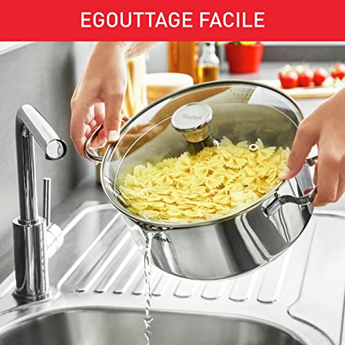 51rklu5upol 1.jpg Tefal Batterie de cuisine Duetto On A705S636, Acier inoxydable 18/10, Induction, Garantie 10 ans, Convient aux cuisines