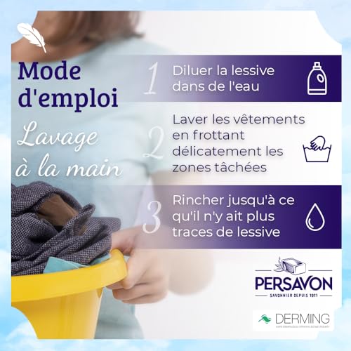 51rpqltwqwl.jpg Lessive bébé Persavon, hypoallergénique et sans colorant, pour peaux sensibles, extrait d'abricot BIO, 33 lavages - 1500