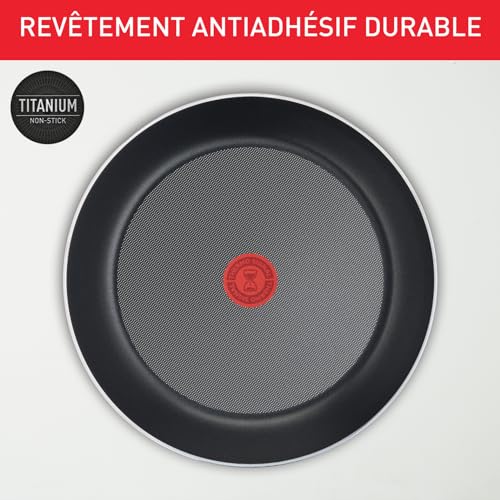51stcdtqazl.jpg Tefal Ingenio Lot de 2 poêles 24/28 cm - Revêtement antiadhésif facile à nettoyer pour la cuisine quotidienne en France