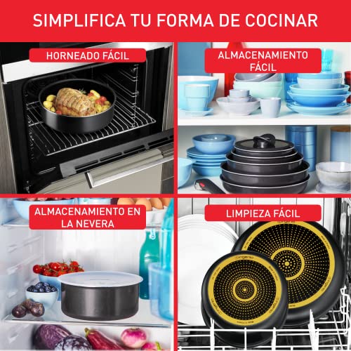 51tfzuytrl.jpg Tefal Ingenio Easy On Lot de 3 Poêles Antiadhésifsኋșiță Antiadhésifs Tal atout Ti comunautá Thermosignal Poignée Amovibl